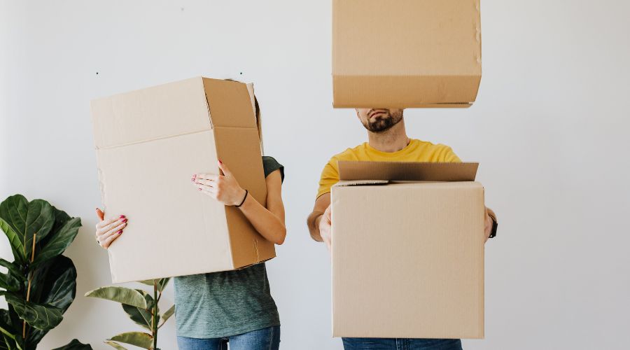Packing in advance to cope with the stress of moving house