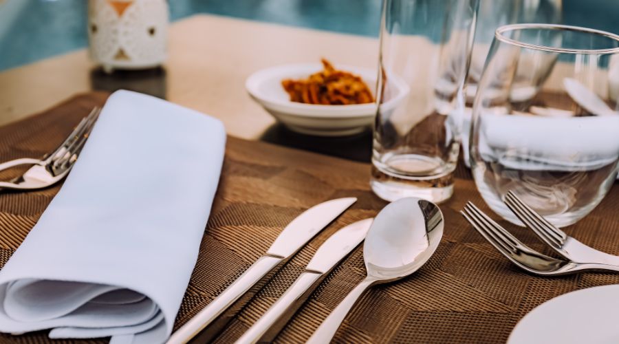 Cutlery on a table
