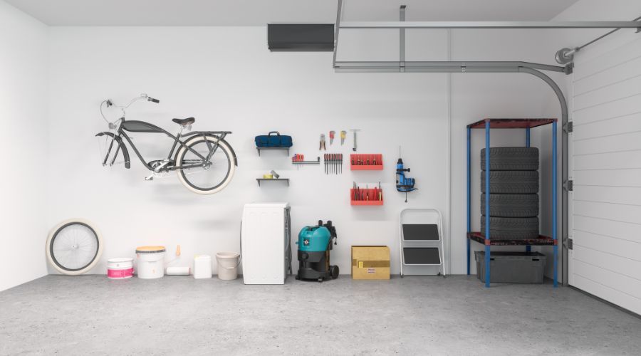 A garage ready to be packed.